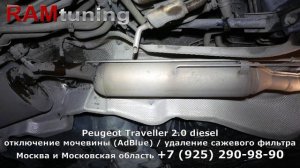 Peugeot Traveller: отключение мочевины (AdBlue),  удаление сажевого фильтра, отключение клапана ЕГР