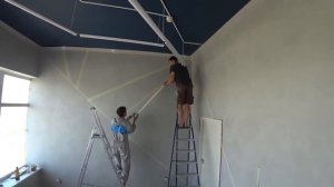 Геометрический рисунок на стене своими руками.mp4