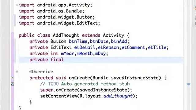 Android SQlite DB example to create Thought App pt 3 смотреть онлайн