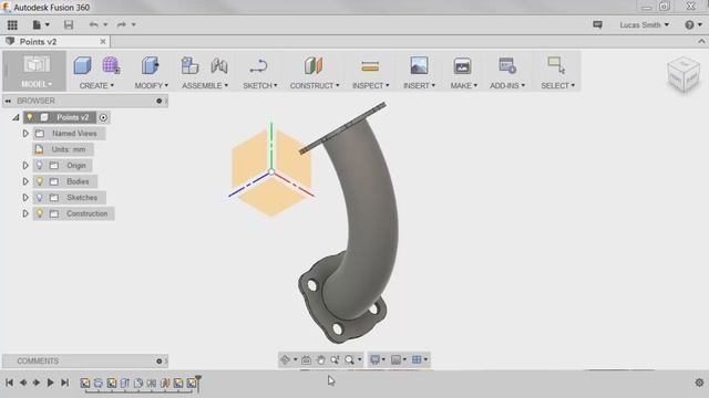 Autodesk Fusion 360 Create Construction Points смотреть онлайн