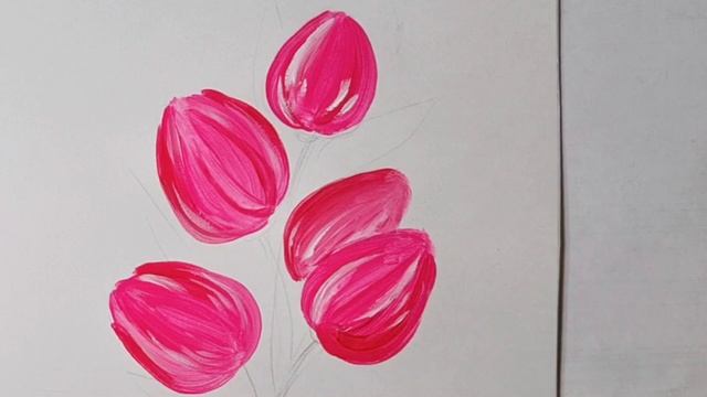ОТКРЫТКА НА 8 МАРТА. Как нарисовать ТЮЛЬПАНЫ. Что нарисовать МАМЕ НА 8 МАРТА. (РИСОВАТЬ ЛЕГКО).БУКЕ смотреть онлайн