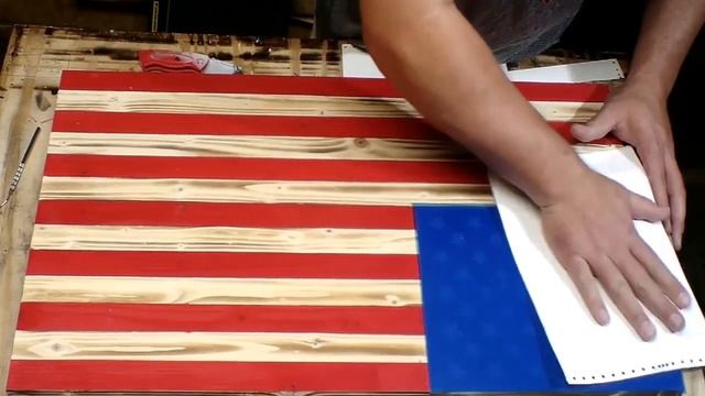 How to put stars on a wooden American flag. смотреть онлайн