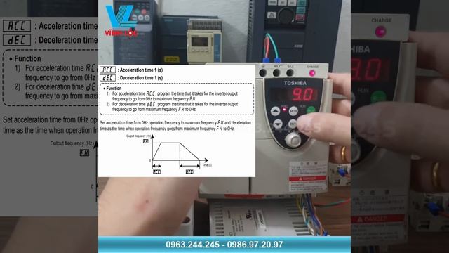Hướng dẫn cài đặt biến tần Toshiba VFNC1 cơ bản, lệnh chạy ngoài, thời gian, tần số, ... смотреть онлайн