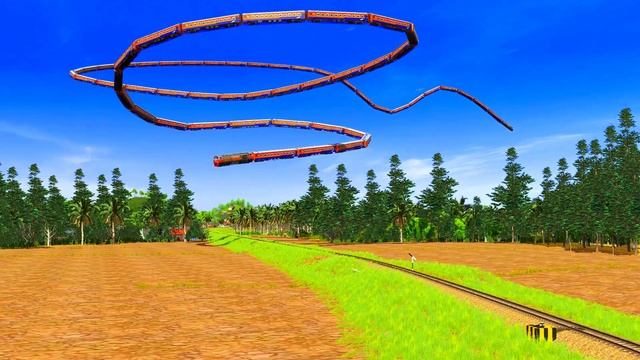 TRAINS FLYING LIKE DRAGON AND SPINNING AROUND IN THE SKY-TRAIN DOWN TO EARTH #80 | Trainz Simulator смотреть онлайн