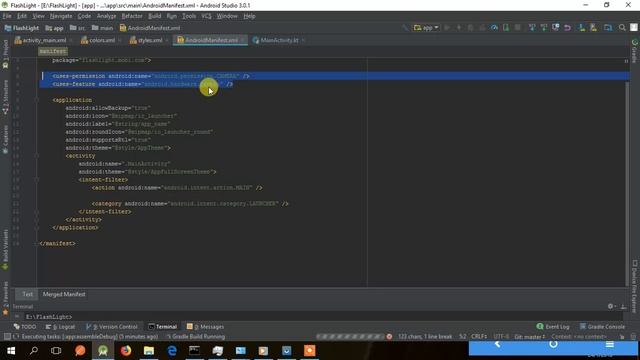 Kotlin Android Studio TORCH FlashLight APP смотреть онлайн