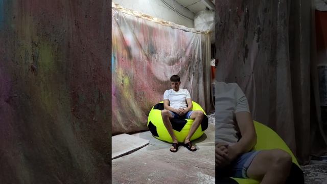 Кресло мяч, кресло-мешок, бескаркасная мебель. Наполнитель-пенополистирол, шарики, гранулы. смотреть онлайн