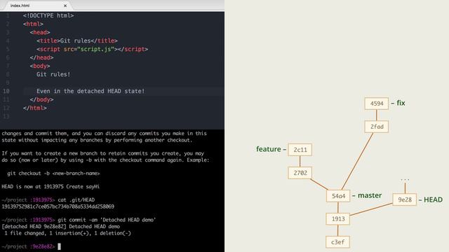 3.6 Git – Ветки – Состояние отделённой HEAD (1080p) смотреть онлайн