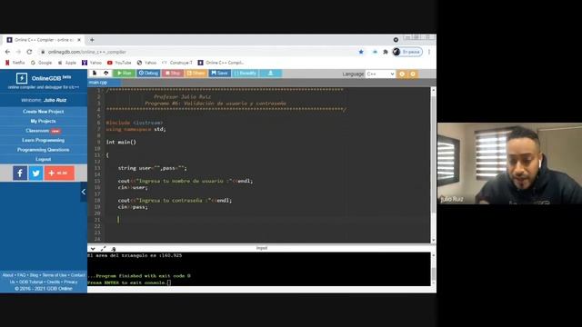 Validar usuario y contraseña en C++ смотреть онлайн