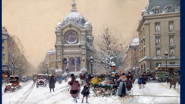 Eugene Galien Laloue (1854–1941) Зима смотреть онлайн