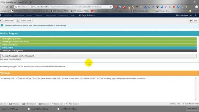 Sauvegarder son site JOOMLA à l'aide d'AKEEBA BACKUP смотреть онлайн