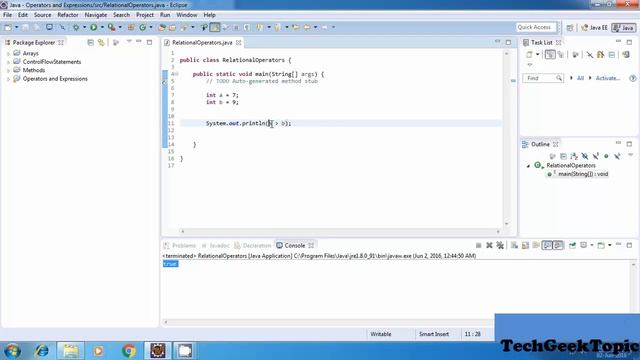 Java Tutorials fundamental-08 Relational Operator and Equality Operators смотреть онлайн