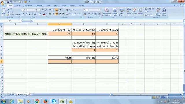 How to Calculate Difference between Two Dates in Excel | Datedif Function in Excel смотреть онлайн