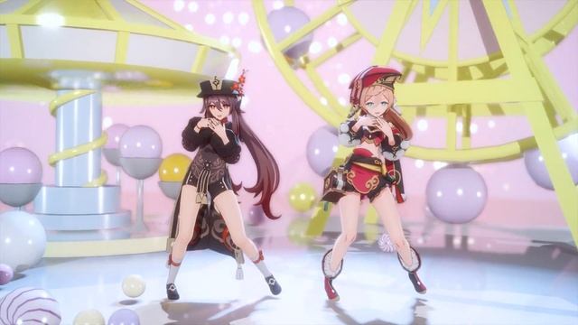 【4K / Genshin Impact MMD】 Hu Tao Yanfei / Darling Dance ダーリンダンス