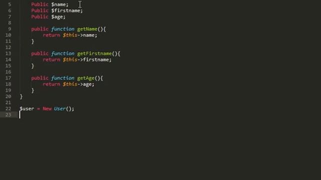 Exemple PHP Objet - Class User смотреть онлайн