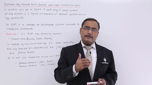 DBMS - Domain Key Normal Form (DKNF) and Sixth Normal Form (6NF) смотреть онлайн