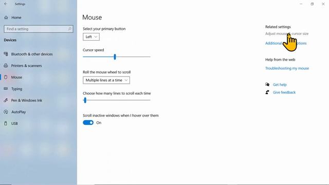 How to change the size and color of the mouse and make the mouse more visible in Windows 10 смотреть онлайн