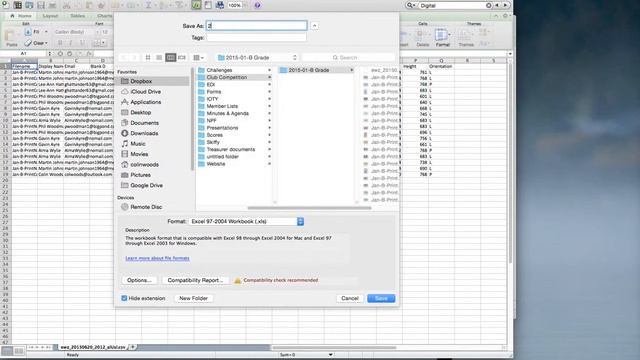 Opening CSV And Saving As XLS