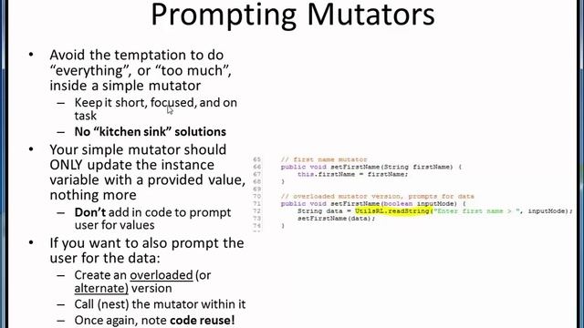 user class accessors mutators смотреть онлайн