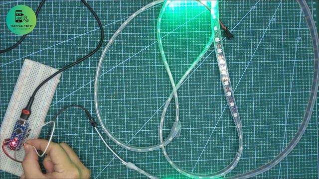 I Made The Magic LED Strip on TikTok for REAL with Arduino, ARGB and Microphone - Turtle Fun смотреть онлайн