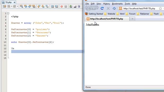 PHP kursus / tutorials for begyndere #8 Arrays i php смотреть онлайн