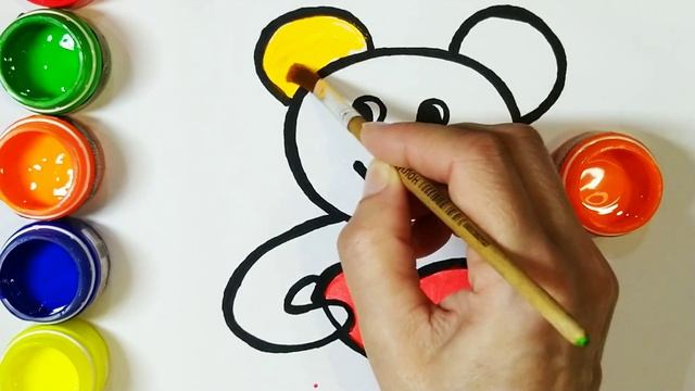 ระบายสีหมีสัตว์และหัวใจ #37/ Как нарисовать медведя с сердцем Раскраска для детей с Олесей Шварцкоп смотреть онлайн