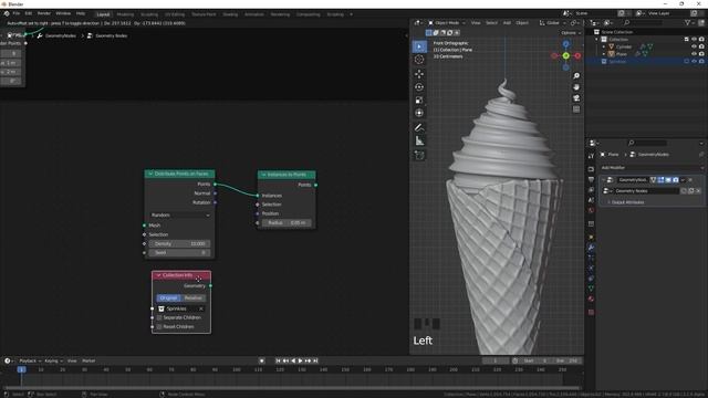 Blender - Making of Ice Cream Cone - Geo Nodes смотреть онлайн