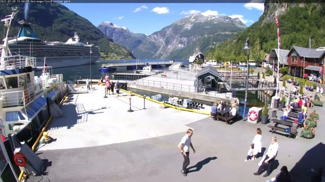 Geirangerfjord cruise port, Geiranger MS ARTANIA LEAVE WITHs A LOT Of SMOKE 2022 07 29 13 14 51 смотреть онлайн