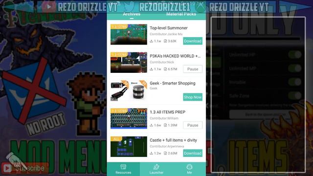 OLD MOD MENU FOR TERRARIA! NOT WORKING!! смотреть онлайн