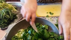 Готовим с любовью! Очень вкусное чеченской блюдо.,,Холтмаш""Лепешки начиненные черемшой,крапивой 1