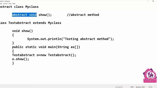 JAVA- abstarct class and Method in Hinglish смотреть онлайн