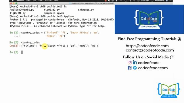 Learn Python | Chapter 06: Dictionaries and Sets Ep.2: Creating a Dictionary | CodeOfCode смотреть онлайн