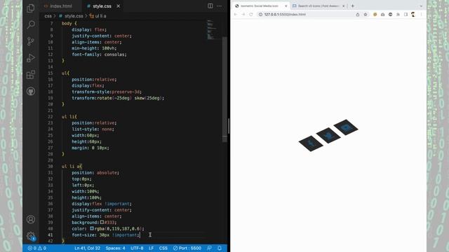 Tutorial : Isometric Social Media Icon // Multiverse CSS without Javascript, GIF // SUNNY смотреть онлайн