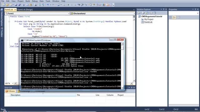 VB.NET Tutorial - How To Use Command Line Arguments смотреть онлайн
