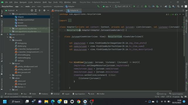 Tutorial Membuat Recycler View dengan Item Click Listener - Android Studio Kotlin смотреть онлайн