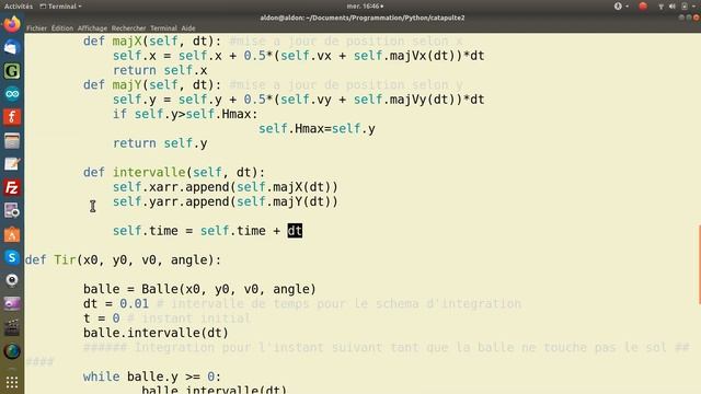 Les Classes, méthodes et attributs en Python : Trajectoire d'une balle de tennis смотреть онлайн