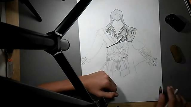 Drawing Ezio Auditore from Assassins Creed (II) смотреть онлайн