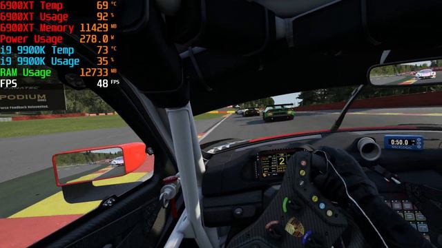 AMD 6900 XT 4K Gameplay Assetto Corsa Competizione SPA 50 Cars ► VIRTUAL REALITY смотреть онлайн