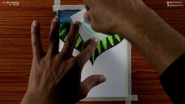 Wolf Northern Lights Scenery with Oil Pastels for Beginners - Step by Step смотреть онлайн