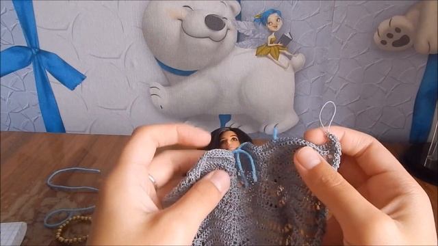 Одежда для кукол крючком. Платье "Диана". смотреть онлайн