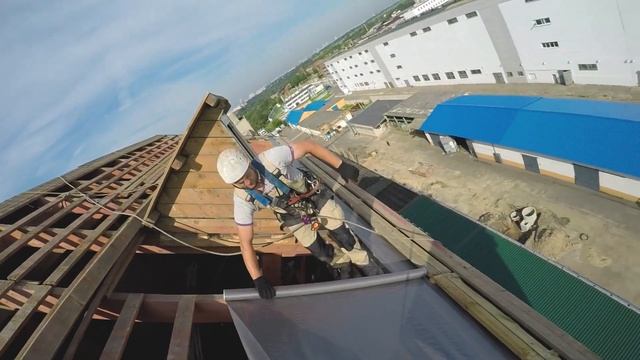 Ремонт крыши. Промышленный альпинизм. смотреть онлайн
