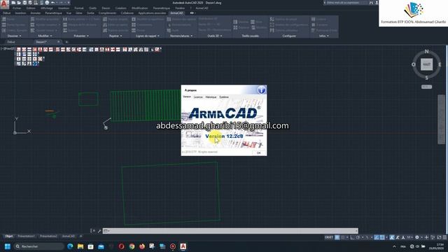 ArmaCAD 12 et Autocad 2020 dessin ferraillage 2D 3D смотреть онлайн