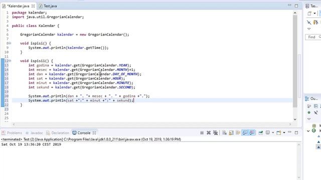 26. Programiranje: Java: ECLIPSE: Datum i Vreme смотреть онлайн