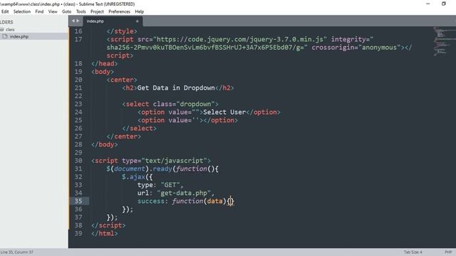 GET DATA FROM MySQL INTO HTML DROPDOWN || HTML || CODING || PHP || MySQL смотреть онлайн