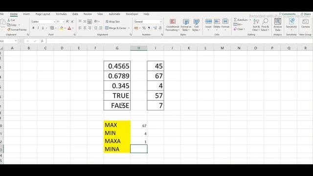 Max | Maxa | Min | Mina | Excel 2023 смотреть онлайн