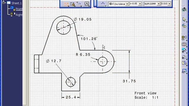 CATIA V5 training DRAWING смотреть онлайн