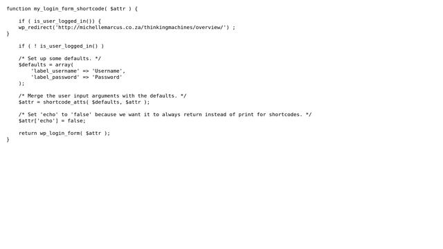 Wordpress: Redirect per shortcode if user is logged in смотреть онлайн