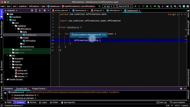 Structure of Android Studio Project // Affirmations - 2 смотреть онлайн