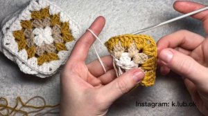 Джемпер из бабушкиных квадратов крючком | МК