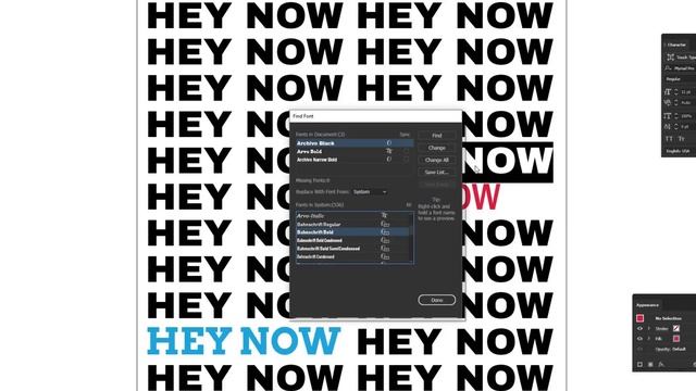 How to Quickly Find and Change Multiple Fonts at Once in Adobe Illustrator Tutorial смотреть онлайн