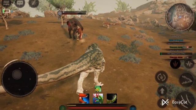 вижывание за аллозавра в игре Path of titans смотреть онлайн